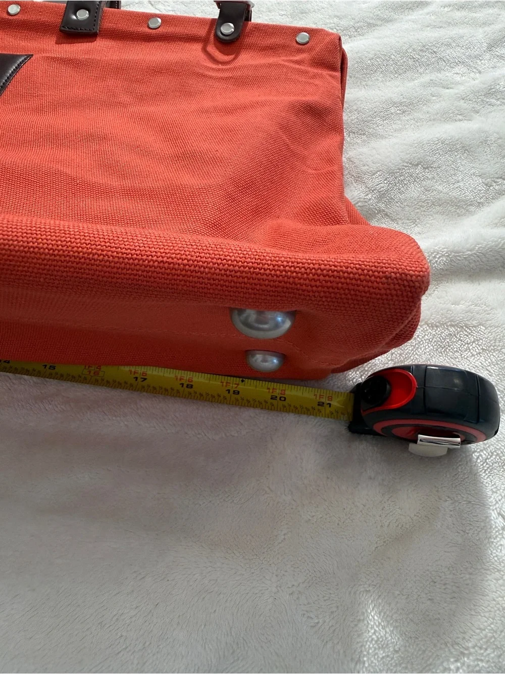 Line of Trade Large Canvas Weekender Bag Orange Travel Duffel Doctor Frame 20